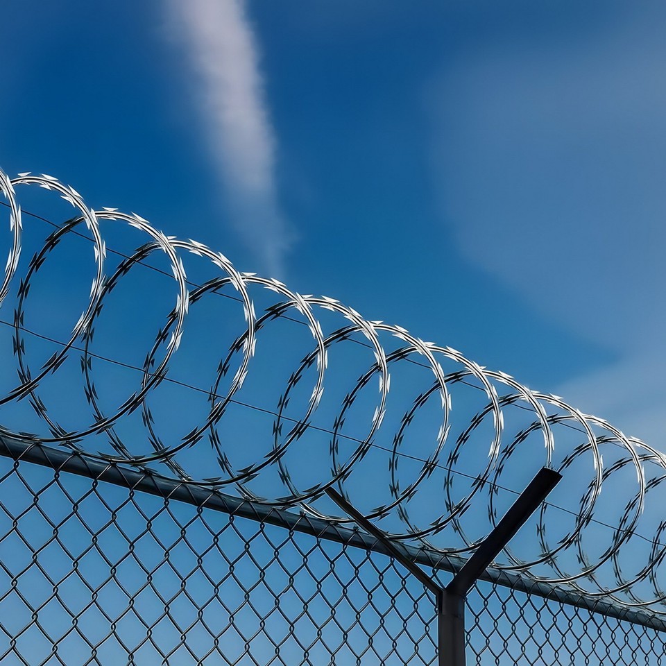 325FT Single Spiral Barbed Razor Wire Roll Wall Fence Security Fencing ...