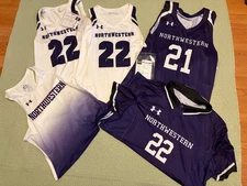 Lot of (5) Northwestern Wildcats Basketball Jersey Polo Men's L Women's S  NWT
