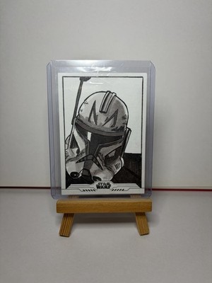 Captain Rex Topps Sketchkarte Star Wars Chrome Legacy von Antni Ellison 1/1