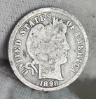 1898 Barber Silver Dime Philadelphia Mint Collector USA Coin 10c 🔥