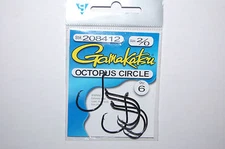gamakatsu octopus circle hook size 2/0 6 per pack # 208412 hooks