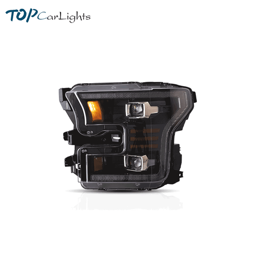 For 2015-2017 Ford F-150 Halogen VLAND Full LED Projector Headlights w/Animation - Foto 2 di 17