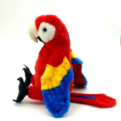 Wild Republic Scarlet Macaw Parrot Tropical Bird Plush Stuffed Animal 