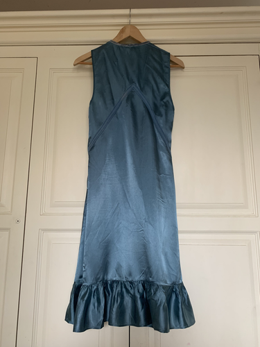 See By Chloe Blue Shiny Sleeveless Dress 38 UK8 170.00 Brand New - Picture 4 of 7