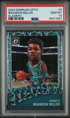 その他 NBA DONRUSS OPTIC RC BRANDON MILLER AQUA 2023 PANINI DONRUSS OPTIC SLAMMY! #3 BRANDON MILLER ROOKIE RC PSA