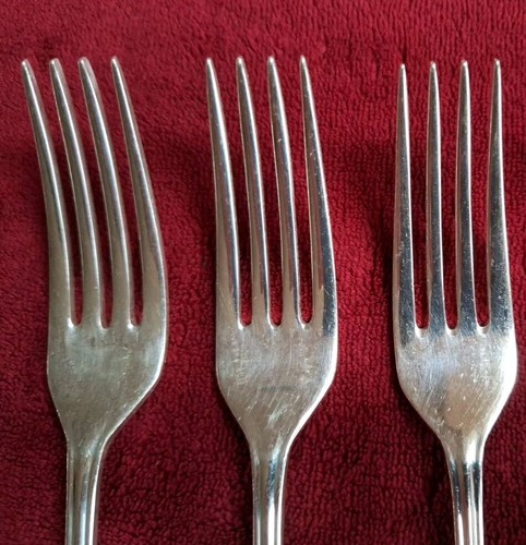 GEORGE BUTLER KITEMARK DUBARRY PATTERN SET 12 DESSERT KNIVES & FORKS EPNS A1 - Picture 6 of 19