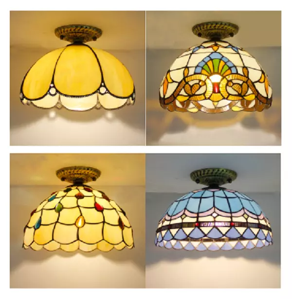 Stained glass dome sale light