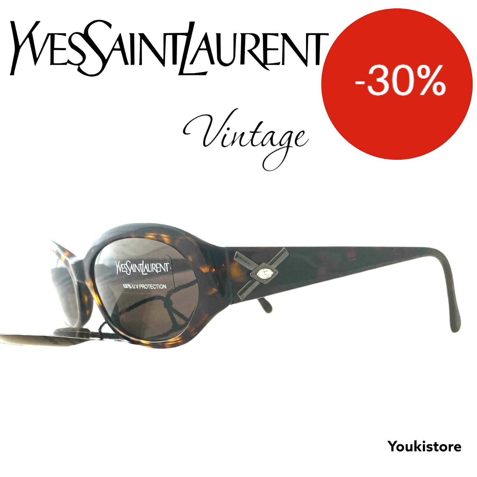 YVES SAINT LAURENT occhiali da sole 6579 Y644 VINTAGE sunglasses M.in Italy CE