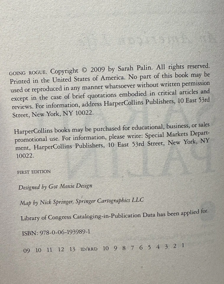 Signed Going Rogue Sarah Palin Box Set HC 1ST Limited Edition Collectors DJ COA Foto 4 de 4