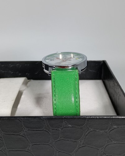 RARE Story Box Akteo Gardner Watch Green Leather New Battery - Picture 4 of 11