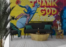 3D Abstract Street Wallpaper Wall Mural Removable Self-adhesive Sticker7591