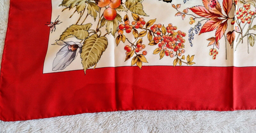 Christian Dior Silk Scarf Made In Italy 32.5" x 33.5" Floral Spring Shawl Vtg - Picture 3 of 13