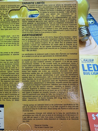 4 NEW Yellow LED Bug Light Bulb 5 watt (60w Replace) A19 Indoor/Outdoor - Picture 8 of 9