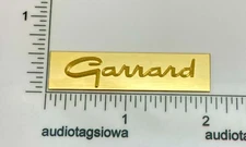 Garrard Badge Logo for Turntable Base Plinth - Custom Made Engraved Brass