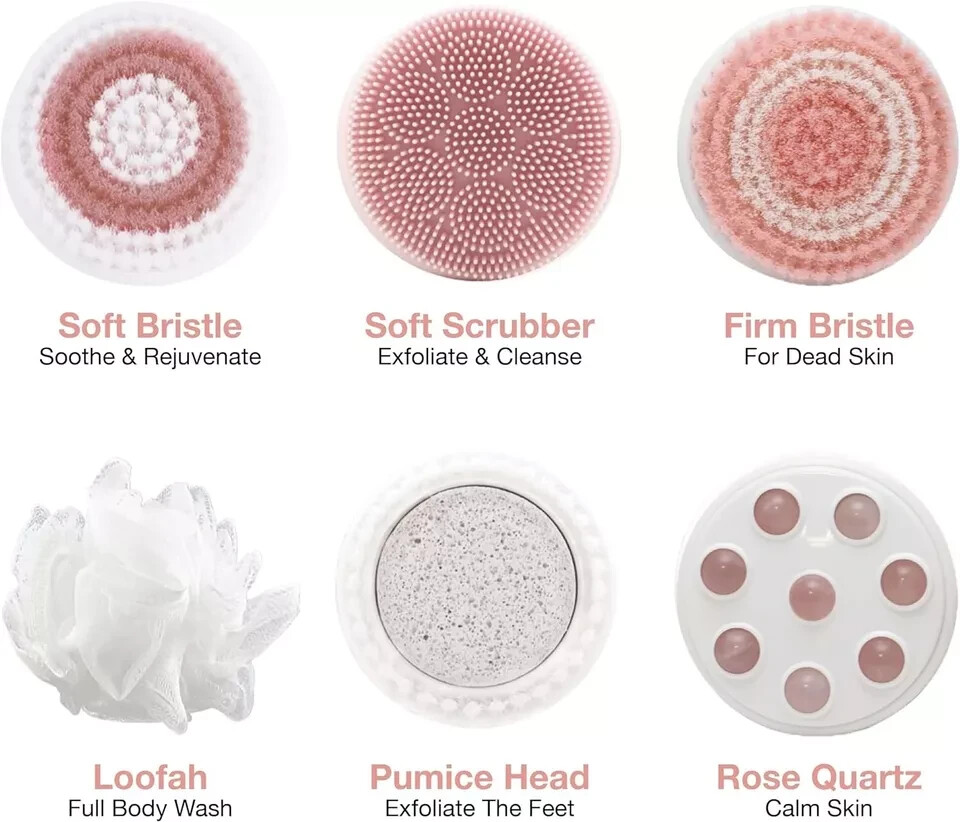 JML NuYou Body Brush scrubber, foot scrubber, back, Rechargeable , all