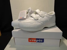 Propet Shoe Mens 12 XX(5E) Heritage Walking Shoe White Leather Upper M3705 New