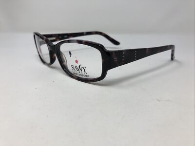 SAVVY Eyeglasses Frames SAVVY366 51-16-135 Purple Tortoise 