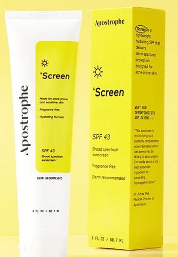 Apostrophe Broad Spectrum Sunscreen 43 SPF For Acne Prone Skin 3 oz.