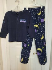 MUDD 2-PIECE PAJAMA SET BLUE WOMENS/JUNIORS PANTS SIZE SMALL TOP SIZE LARGE EUC