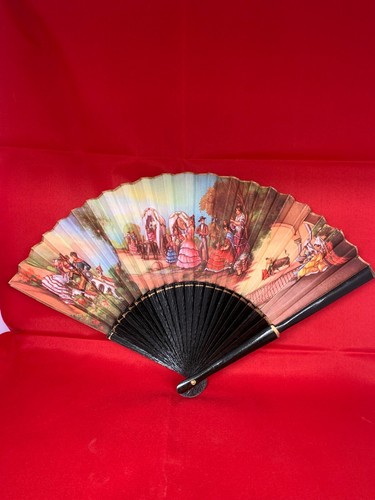 SPANISH FAN WITH FLAMENCO DECORATION VINTAGE ABANICO - Bild 2 von 14
