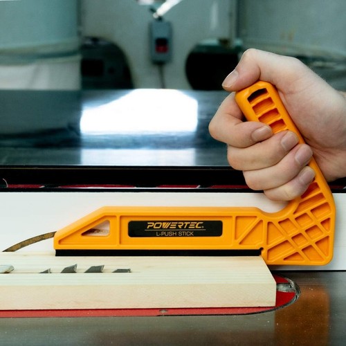 POWERTEC 71785 Table Saw Angle Cutting Jig with Safety Push Block and Stick Set - Picture 6 of 7