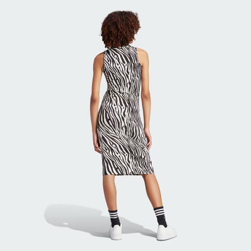 adidas Originals Women's Allover Zebra Animal Print Dress IJ7780 | eBay