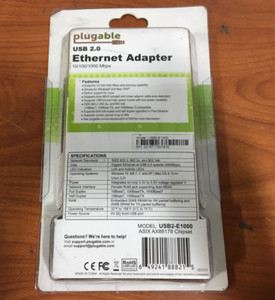 Plugable USB 2.0 Ethernet Adapter 10/100/1000Mbps