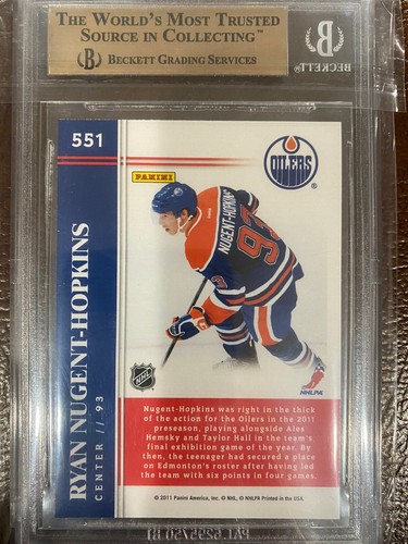 2011-12 PUNTEGGIO RYAN NUGENT HOPKINS RC PANINI HOT ROOKIE SP #551 OILERS BGS 9,5 - Foto 2 di 2