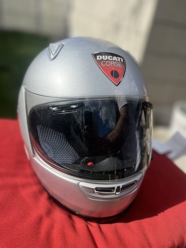 Vintage Ducati Corse/Arai Astral/Silver Full Face Helmet/Clear Visor/ Size XS-SM - Picture 5 of 20