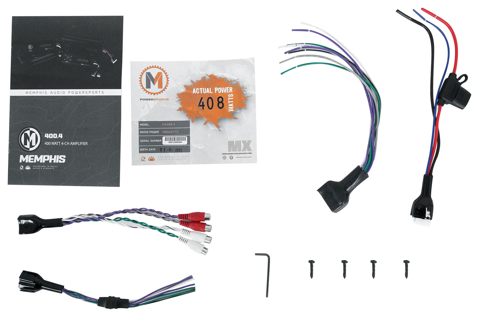 Memphis Audio MX4004 400 Вт 4-канальный усилитель ATV UTV 525 светодиодных башенных динамиков