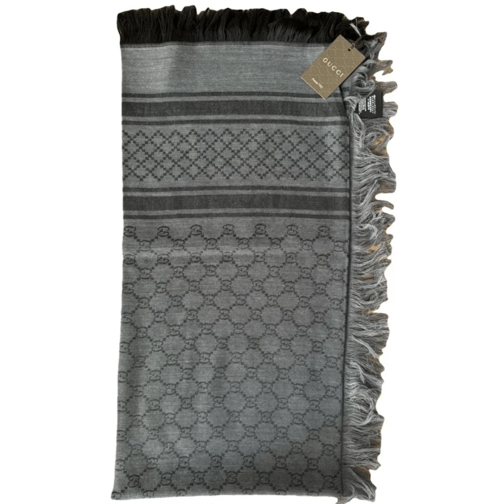 Foulard/châle Gucci en laine de soie jacquard neuf avec étiquette