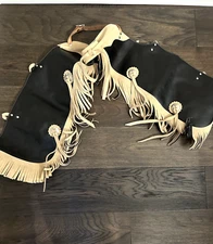 Faux Leather Kid's Chaps with fringe