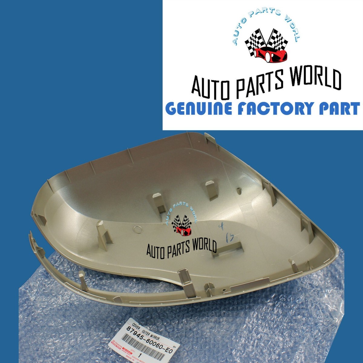 GENUINE OEM LEXUS GX460 LX570 LEFT SLEEK ECRU OUTER MIRROR COVER 