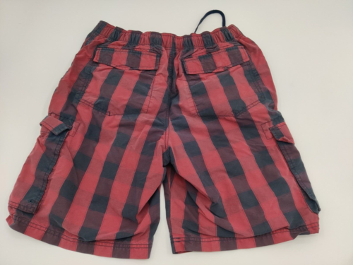 LL Bean Shorts Mens Size 32W Short Plaid Swim Trunks VTG 90s Red Black - Picture 2 of 11