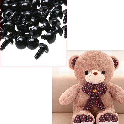 100pcs Plastic Safety Eyes Soft Toys Bear Dolls Animal Making DIY Craft Screw UK - Picture 8 of 10