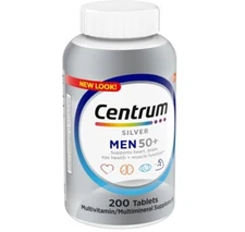Centrum Silver MultiVitamin MultiMineral Complete Vitamin 200Tabs Men Over 50+