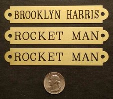 HALTER PLATE XLARGE Solid Brass Custom Engraved Horse ID Name Tag .032"