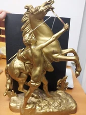 Copper Marly Horse style Tamer Statue Figurine