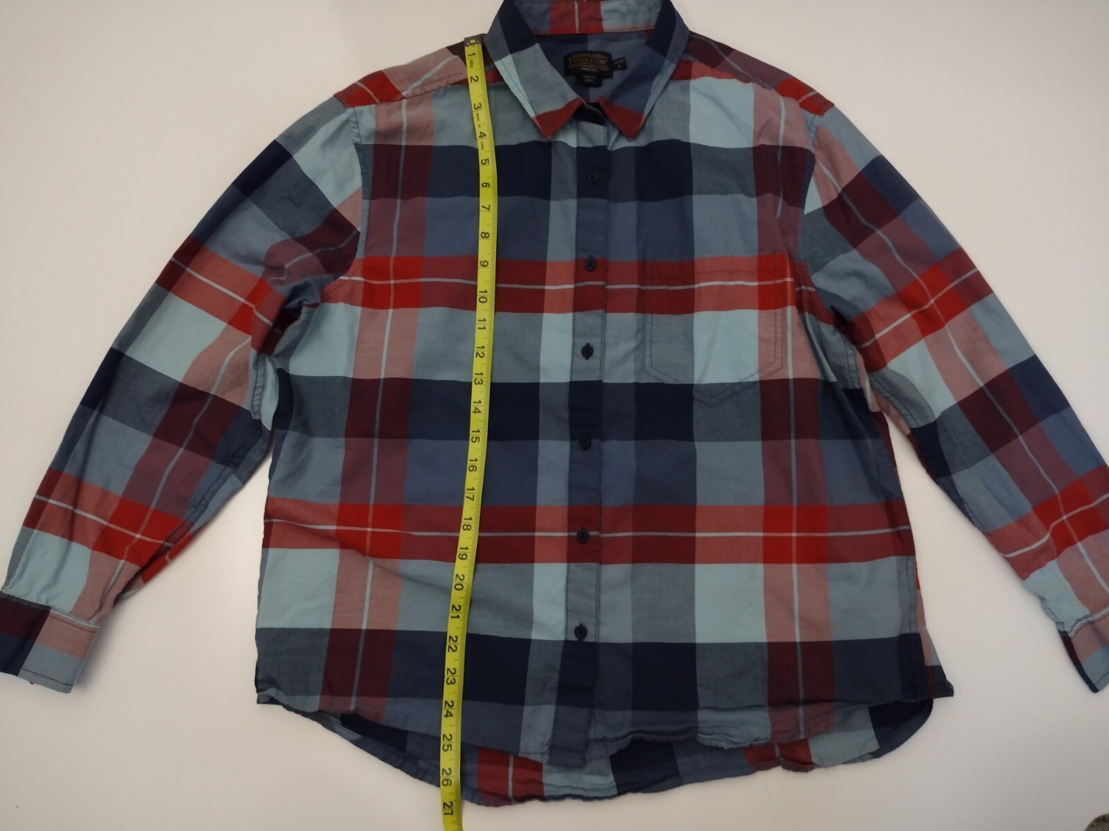 Pendleton Button Up Multicolor Plaid Long Sleeve … - image 8