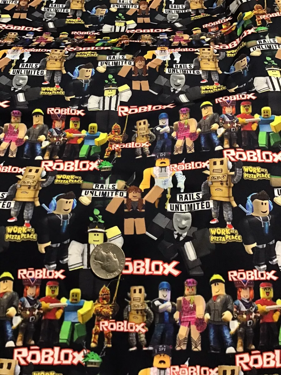 Custom Made Roblox Cotton Fabric Fat Quarter 18”x21” FQ