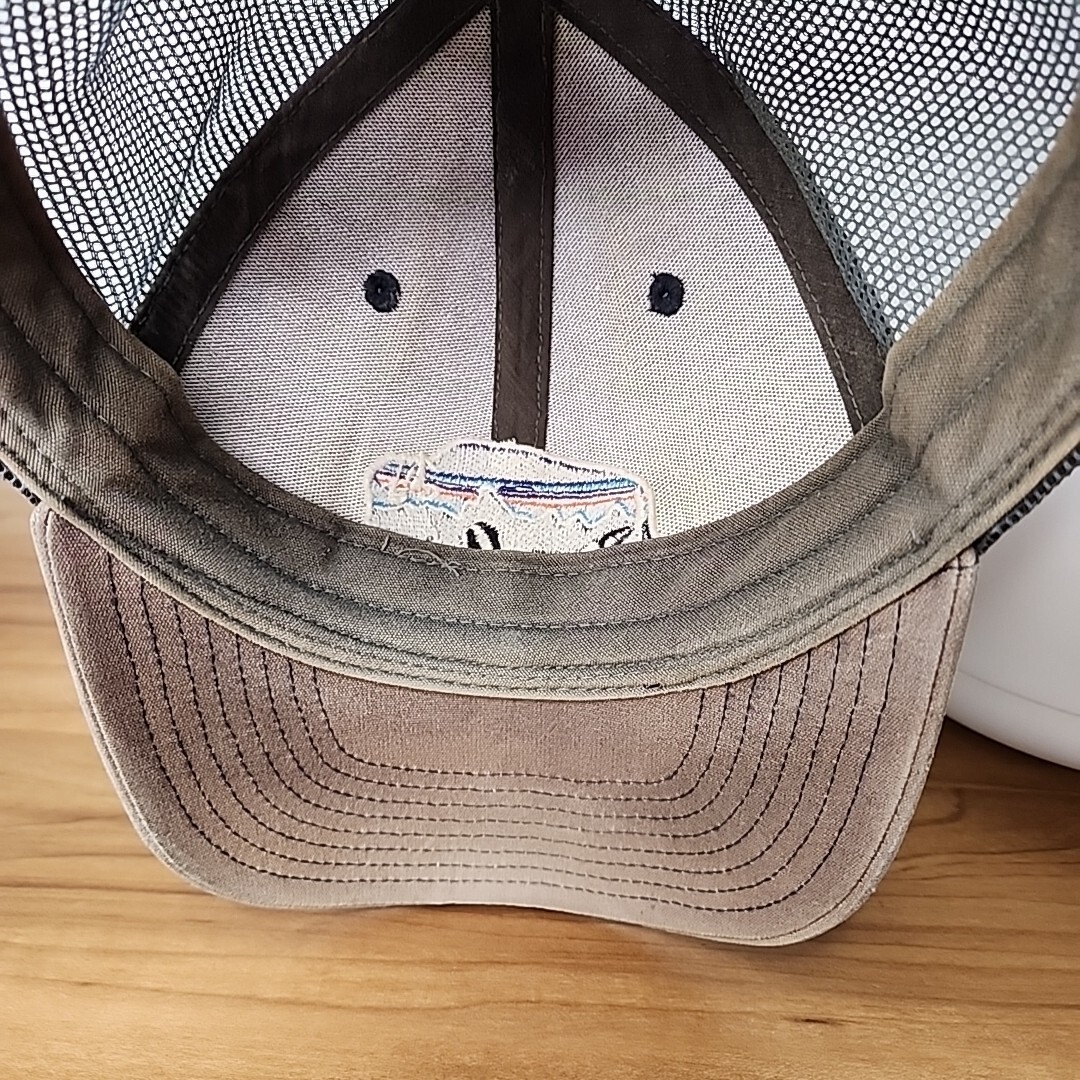 2 Patagonia Fitz Roy Bison Buffalo Mesh Trucker Hat Snapback. See Disc.