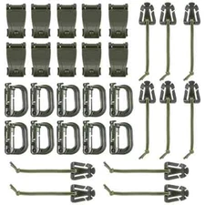 Attachments for Backpack Vest Belt D-Ring Locking Gear Clip Web Dominator