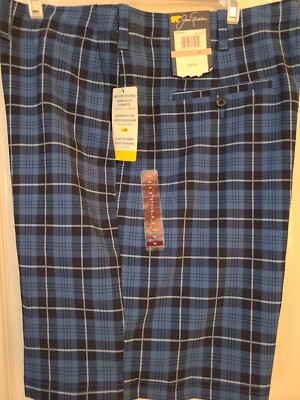 Jack Nicklaus Golf Shorts~MEN'S~ 42W~Blue Plaid~NWT