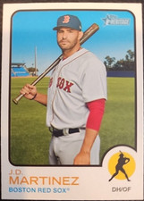 2022 Topps Heritage 1973 Retro Baseball #99 J.D. Martinez, NM