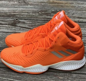Adidas Bounce Mens Sneaker Size 19 Basketball Shoes Orange And White D97160 | eBay
