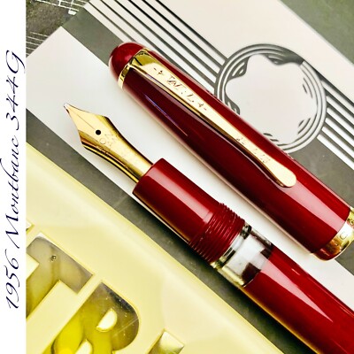 1956 MONTBLANC 344 BORDEAUX FLEX 50s 14K PERFECT MINT RARE VINTAGE