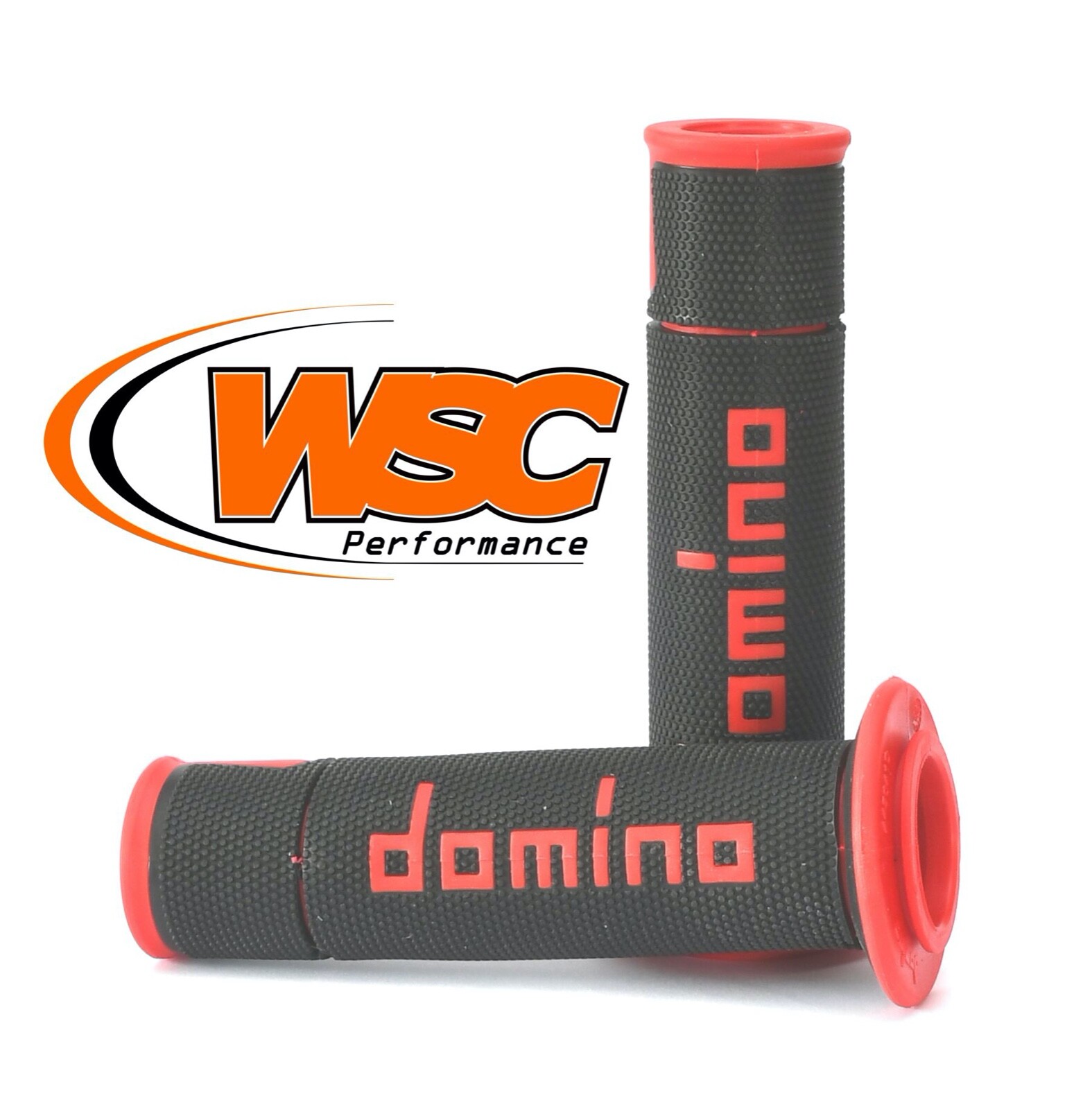 Domino A450 Road Racing Grips Black and Red - Medium Soft