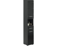 Hochschrank Linus Bxhxt 30 X 181 Cm X 30 Cm Frontfarbe Schwarz X18B5711