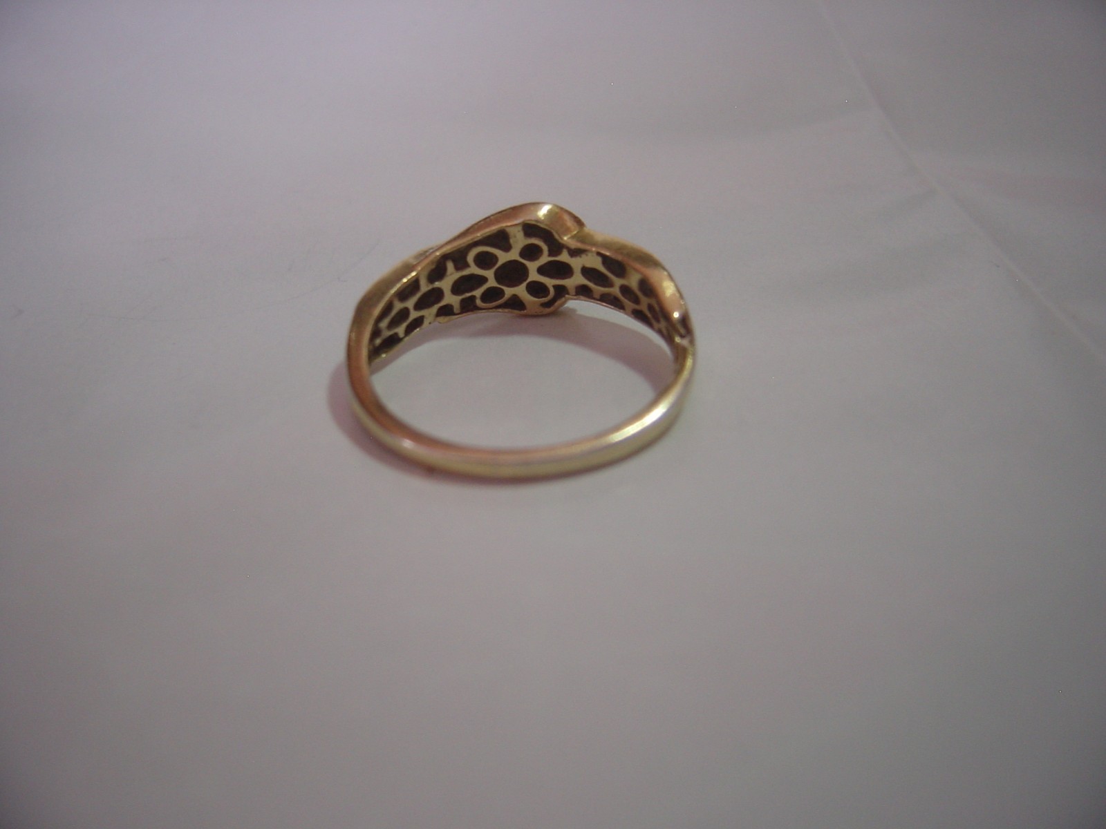 Solid Silver &gp-buckle Ring-small sparkling diam… - image 8