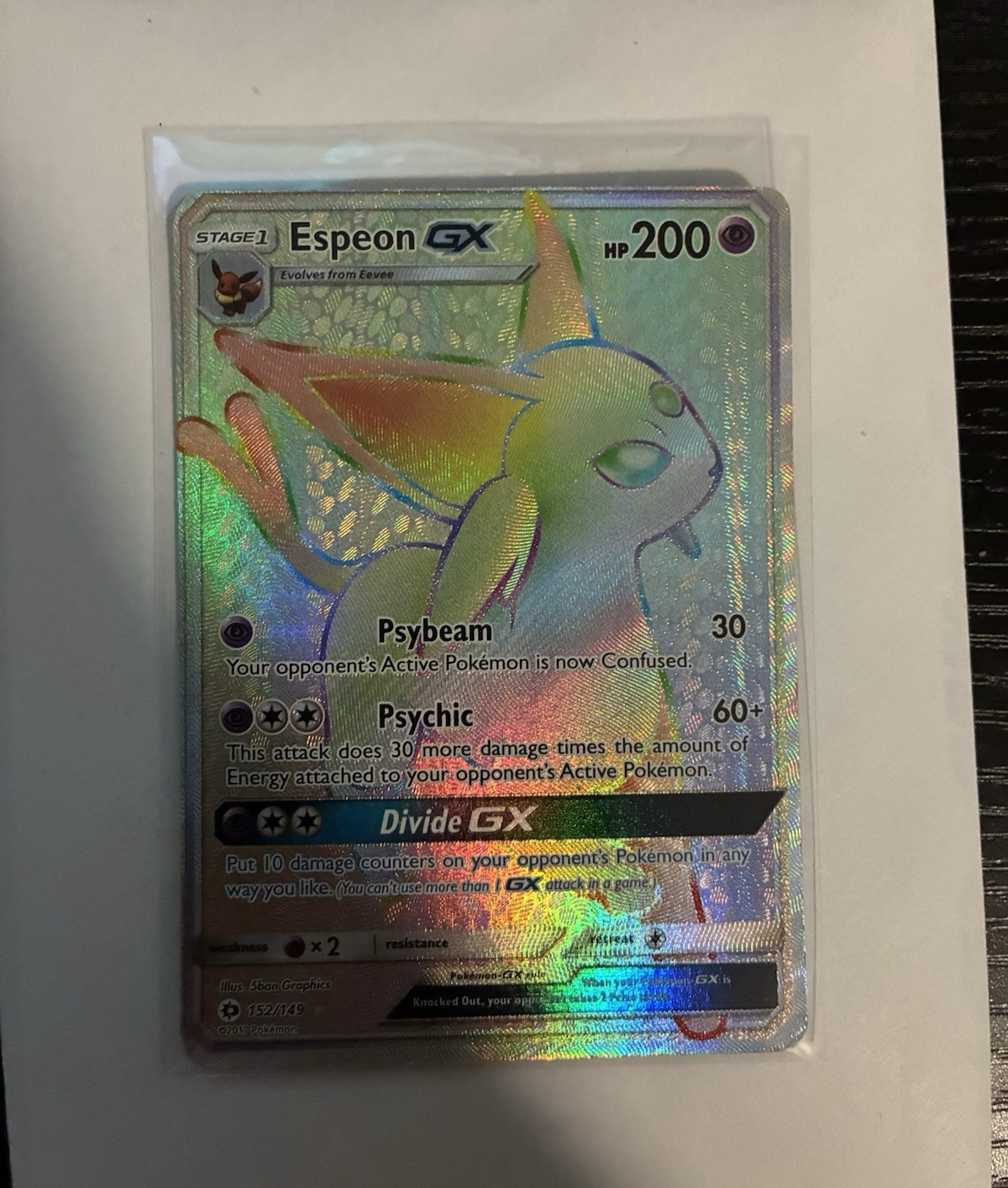The Pokémon Company Pokemon TCG Espeon GX 152/149 SM Base Secret Rare FA Holo EN
